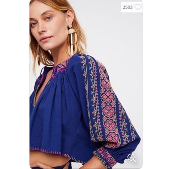 Free People Cherry Bomb Crop Top - Picture 2 of 8